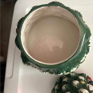 Green Ceramic Pine Tree Jar